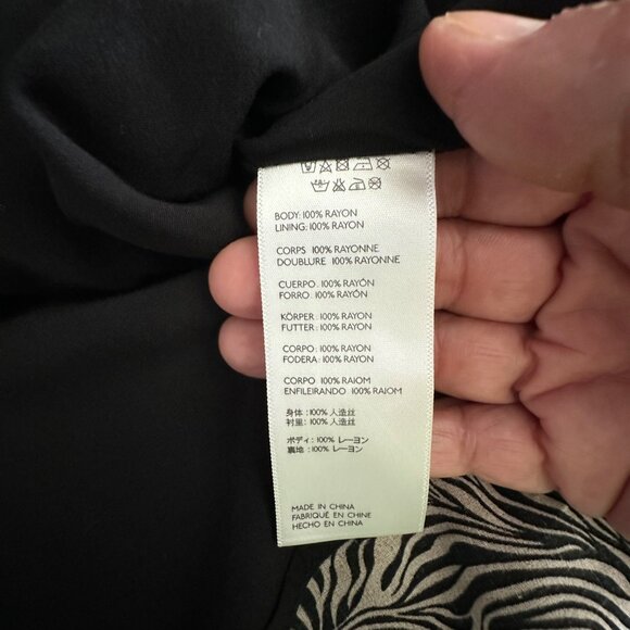 Zebra Print A-Line Button-Front Mini Skirt - Picture 3 of 6